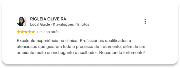 Avaliações google 13