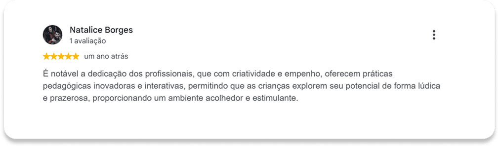 Avaliações google 15
