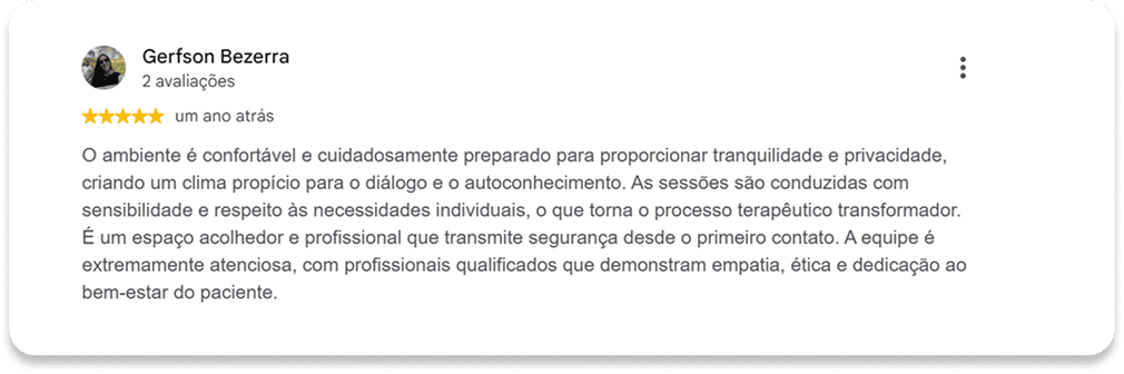 Avaliações google 16