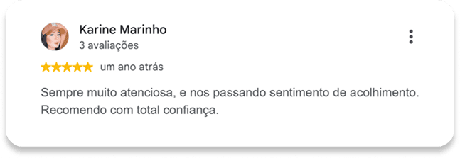 Avaliações google 5