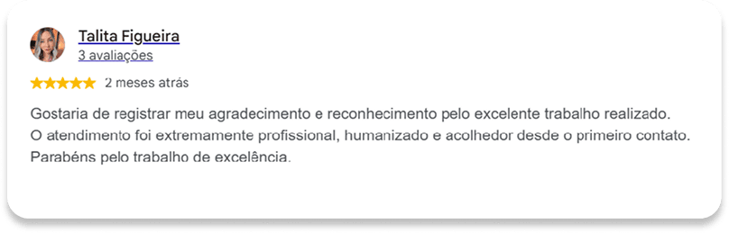 Avaliações google 8